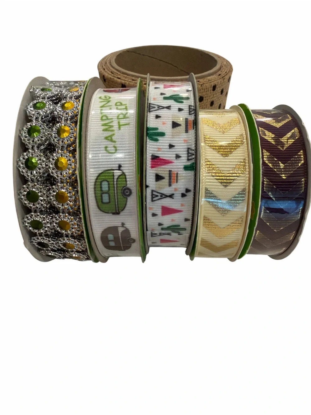Assorted craft supplies- Burlap, Ribbons, Jute